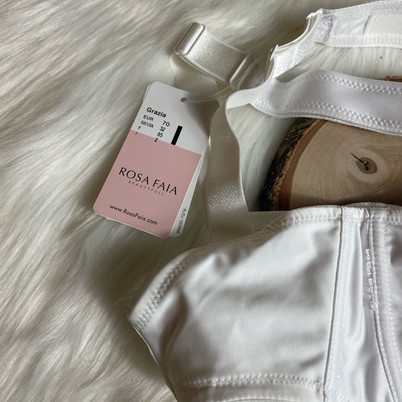 Rosa Faia Grazie White Underwired Full Cup Bra - Picture 2 of 6